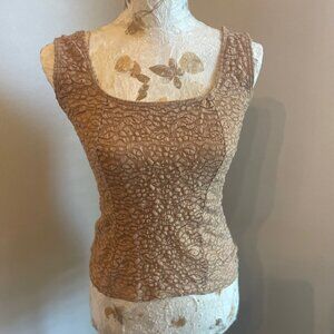 Tan Lace Tank Top